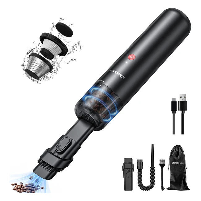 Aspirateur voiture Chuboor Mini - Puissant 70W, filtre HEPA, léger et silencieux