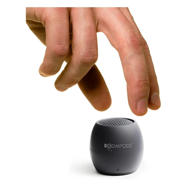 Boompods Zero Talk Mini Bluetooth Speaker w/ Alexa, IPX6 Waterproof & 5hr Playtime - Grey