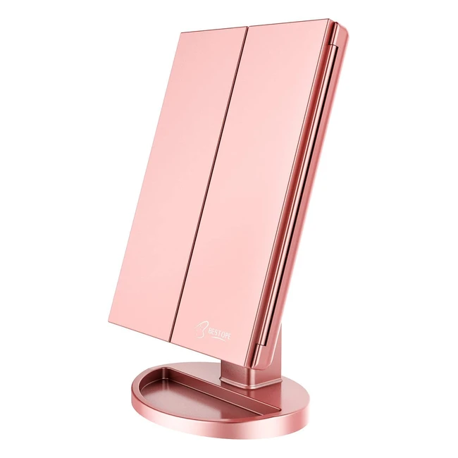 Pro Lighted Makeup Mirror 2X3X Magnification - Dimmable LED Lighting - Adjustabl
