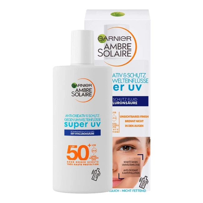 Garnier Ambre Solaire Antioxidant Super UV Sonnenschutzcreme SPF 50 mit Hyaluronsäure 40ml