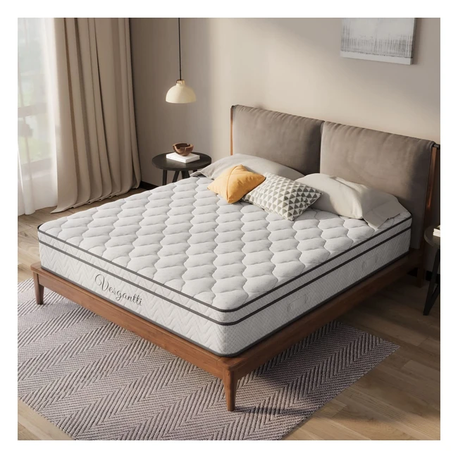 Matelas Vesgantti Boxtop 120x190cm - Ressorts ensachés indépendants en mousse à mémoire de forme multicouches extra confort 7 zones