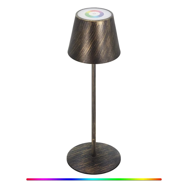 Lampada da tavolo Uuffoo RGB touch ricaricabile metallo ideale per interni ed