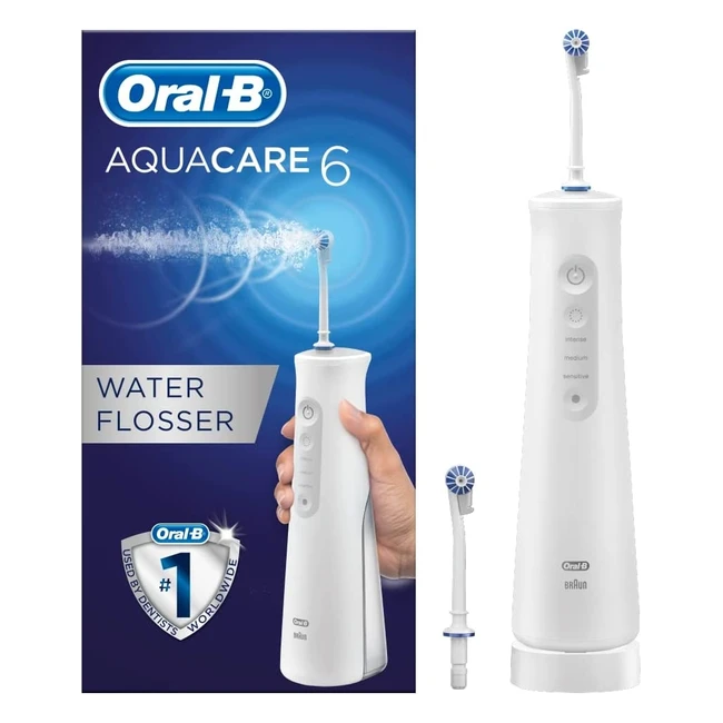 OralB AquaCare 6 ProExpert Water Flosser - 6 Cleaning Modes, Oxyjet Technology, UK Plug