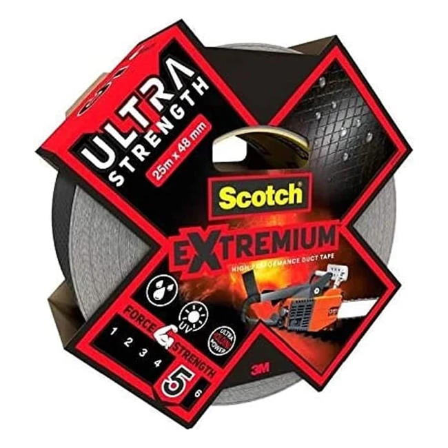 Ruban adhésif de réparation pour plastiques Scotch - Ultra épais - Noir - 25m x 48mm