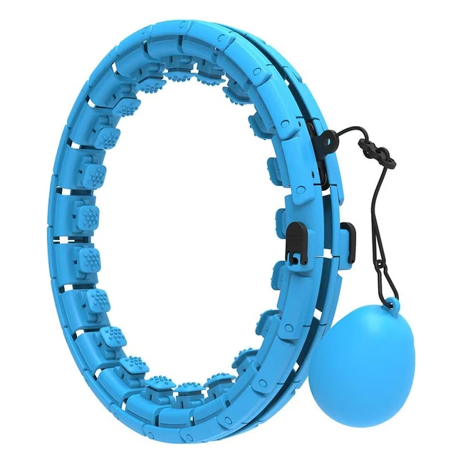 Smart Weighted Hula Hoop for Adults - 24 Detachable Knots, Adjustable Size, Weight Loss, Fitness Exercise