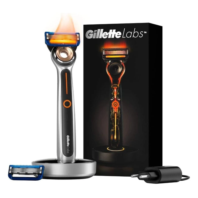 Gillette Labs Heated Razor - Erleben Sie einzigartigen Rasierkomfort mit 2 Klingen und Ladestation