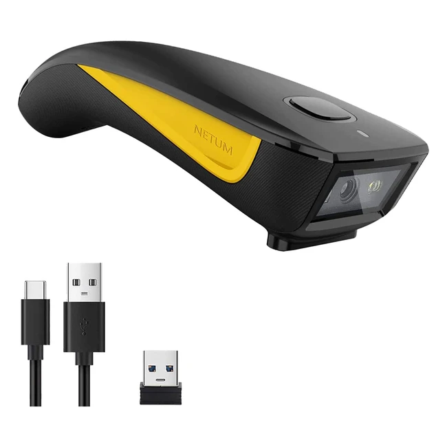 Scanner codici a barre Netum C750 wireless compatibile Bluetooth, tascabile, USB, 1D 2D QR, per inventario e POS