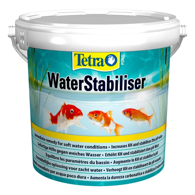 Tetra Pond Waterstabiliser - Optimiert KH & pH-Werte, verhindert weiches Teichwasser - 12 kg Eimer