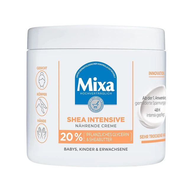 Mixa Shea Intensive Nourishing Cream fr sehr trockene Haut  20 pflanzliches 