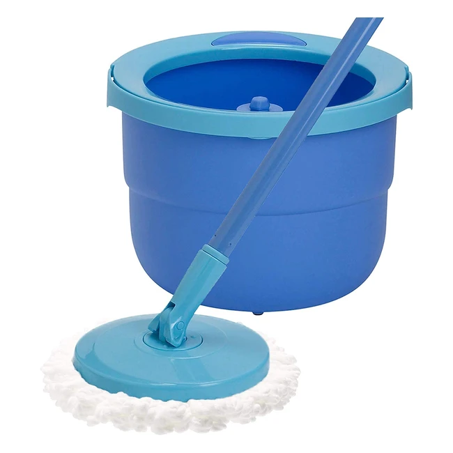 Spontex Full Action System Spin Mop & Bucket - Efficient Cleaning with 360 Spin System & Microfibre Refill