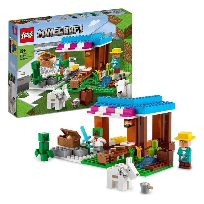 LEGO Minecraft La Boulangerie - Jouet de Village avec Figurines de Creeper PE et