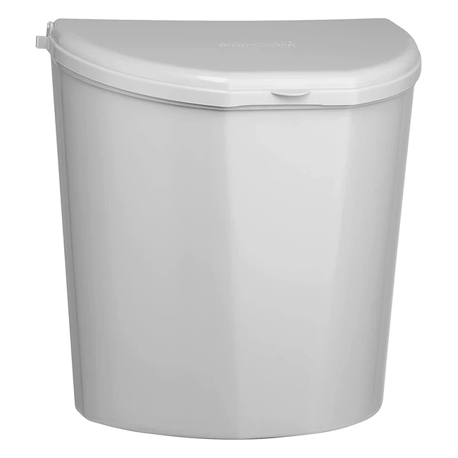 Poubelle Pillar XL 10L Gris - Brunner, Conteneur avec Couvercle en Plastique