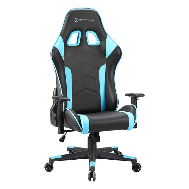 Silla Gaming Profesional Newskill Kitsune - Ergonómica, Ajustable y Reclinable 180º - Color Azul
