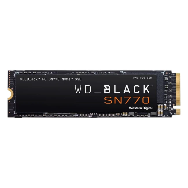 WD_BLACK 1TB SN770 M2 2280 PCIe Gen4 NVMe Gaming SSD - Bis zu 5150 MB/s Lesegeschwindigkeit