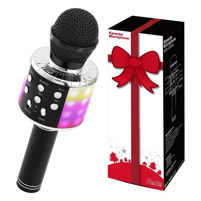 Microfono Karaoke Bluetooth Wireless per Bambini - Funzione Eco - Compatibile co