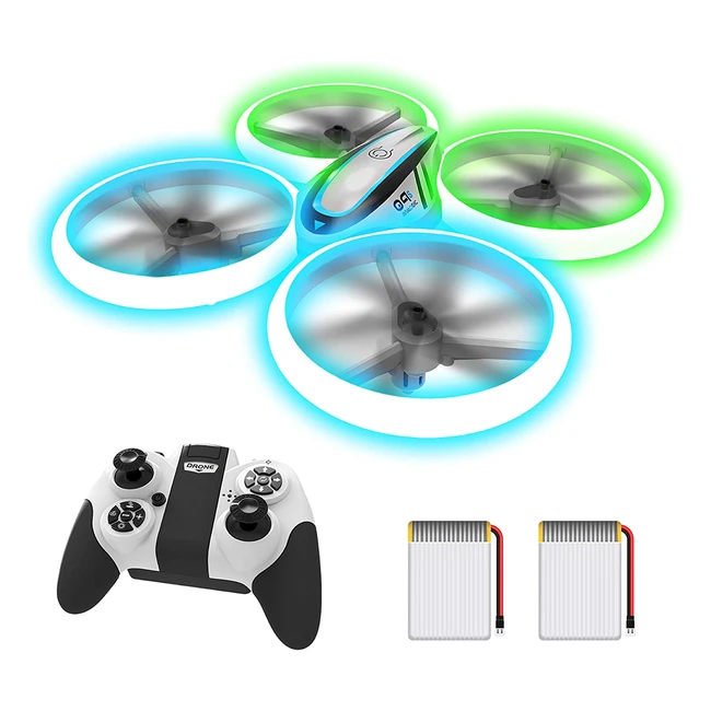 Drone per bambini Q9S con luci blu e verdi rotazione a 360 e modalit senza 