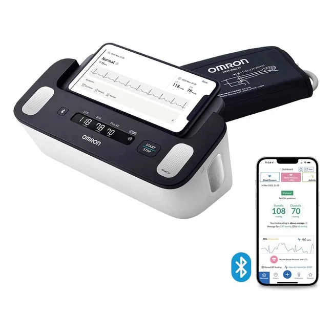 Omron Complete Smart Blood Pressure & ECG Monitor - AFIB Screening at Home - Action Now! #1 Year Omron Connect Premium Free Secure
