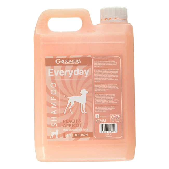 Professional Dog Shampoo - Groomers Peach Apricot, 25L, Conditions and Moisturizes