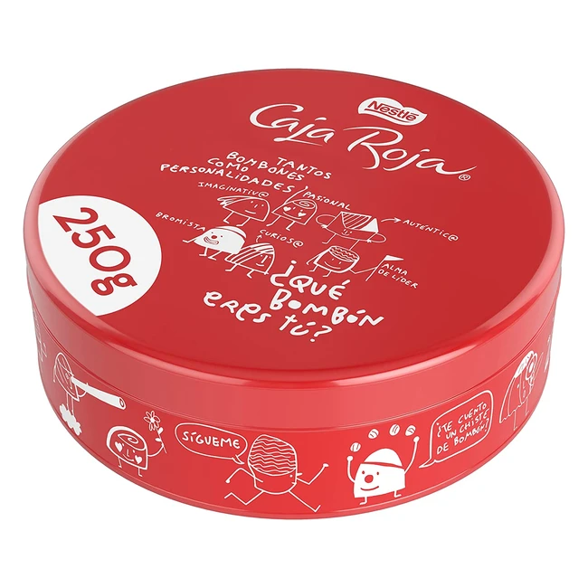 Nestl Caja Roja Bombones - Surtido de 28 chocolates de calidad - Lata de 250g