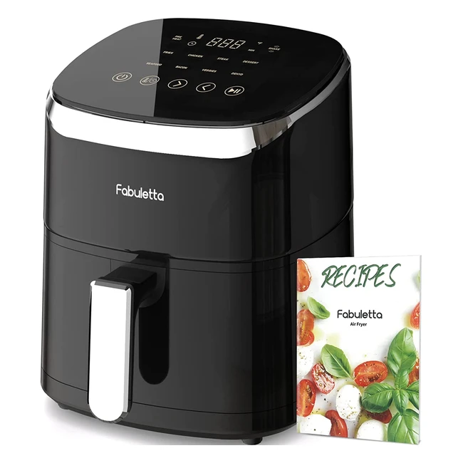 4L Fabuletta 1680W Compact Air Fryer - 9 Presets, Rapid Air Circulation, Digital Display, Non-Stick, Dishwasher Safe