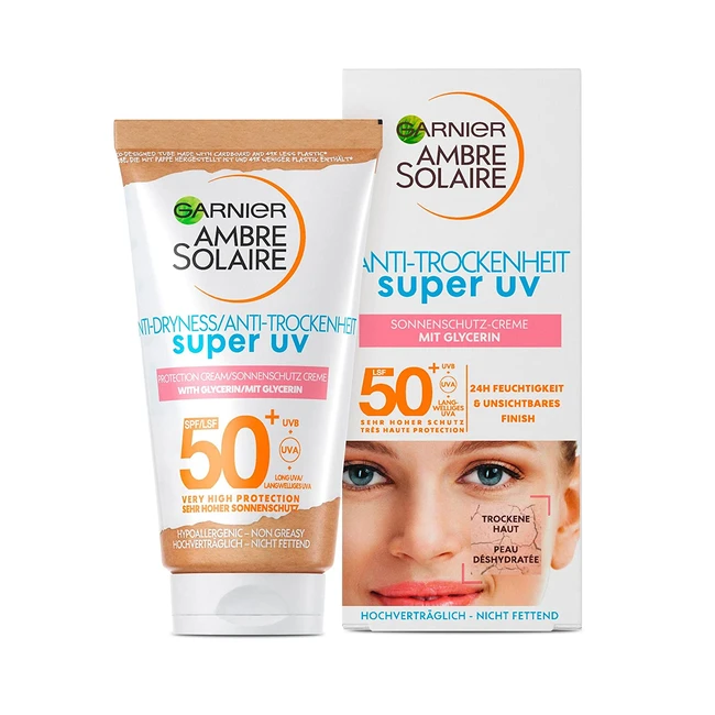 Garnier Ambre Solaire Sensitive Expert Cream SPF 50 - Very High Protection for Sensitive Skin - 50ml