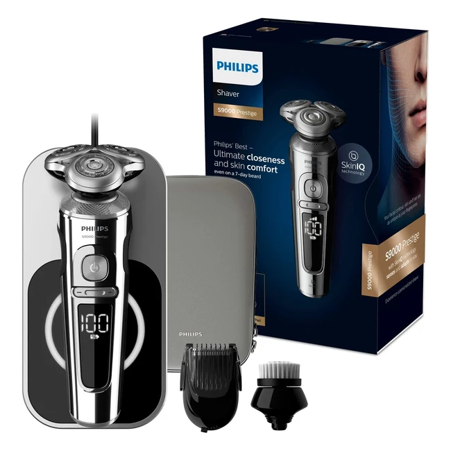 Philips Shaver Series 9000 - Wet & Dry Electric Shaver with SkinIQ SP986314
