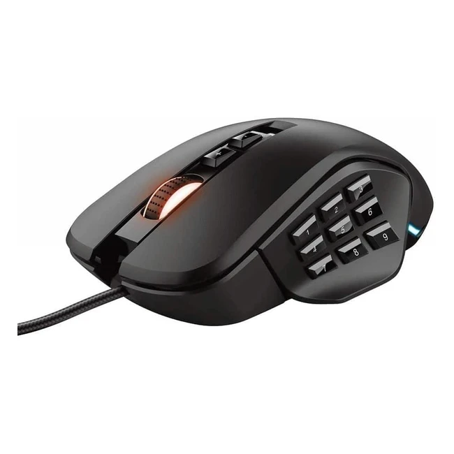 Trust Gaming GXT 970 Morfix - Customizable Gaming Mouse | 200-10000 DPI | RGB Lighting | Programmable Buttons | Black