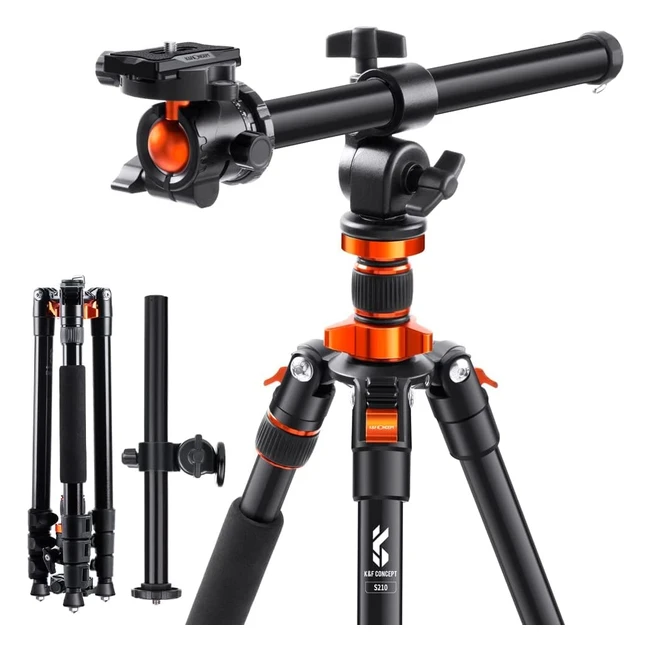 Treppiede KF Concept S210V1 per fotocamera - Leggero e Stabile con Testa a Sfera 360° e Piastra a Sgancio Rapido