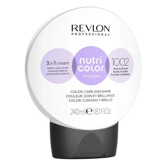 Revlon Nutri Color Metallic Semi-Permanent Hair Color 1002 Pale Platinum - Nouri
