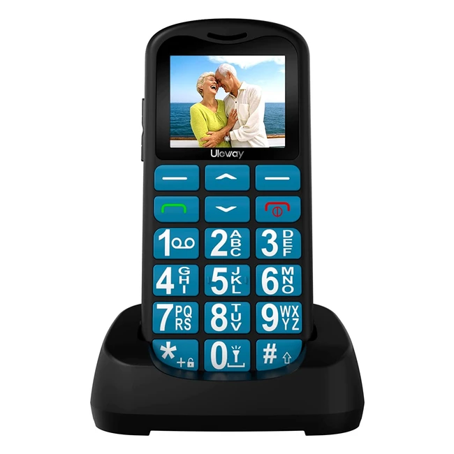 Telefono Cellulare Uleway G180 Senior GSM Dual SIM con Tasti Grandi e Funzione SOS - Batteria di Grande Capacità e Volume Alto
