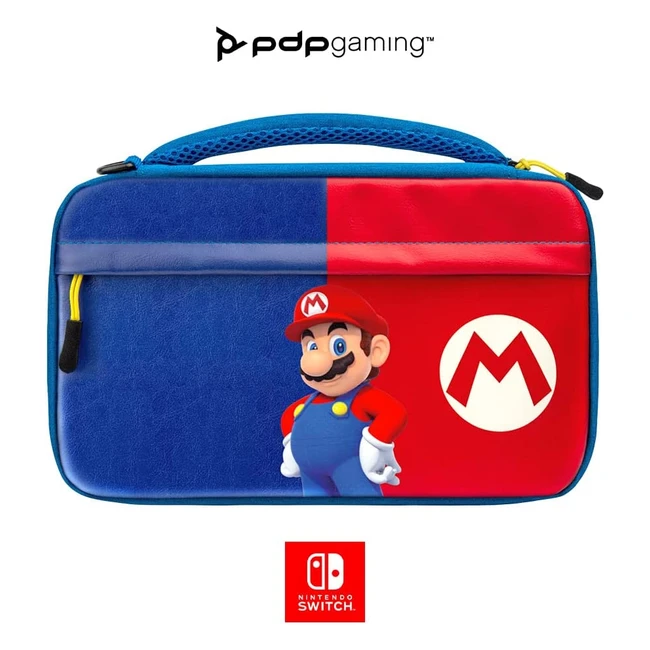 Estuche PDP Commuter para Nintendo Switch Lite y Nintendo Switch con asa de transporte y capacidad para 14 tarjetas de juego