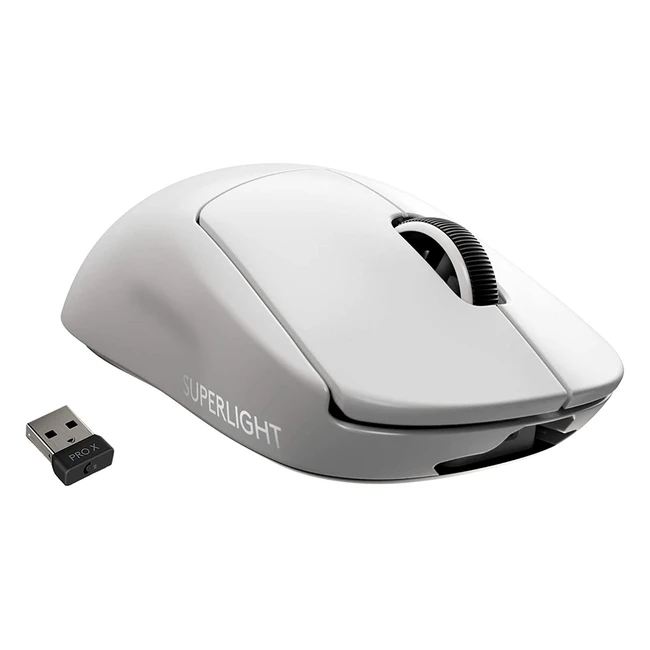 Logitech G Pro X Super Light Wireless Gaming Mouse - Ultralightweight 63g, Hero 25K Sensor, 5 Programmable Buttons, 70 Hours Battery Life, PTFE Feet, PC/Mac White