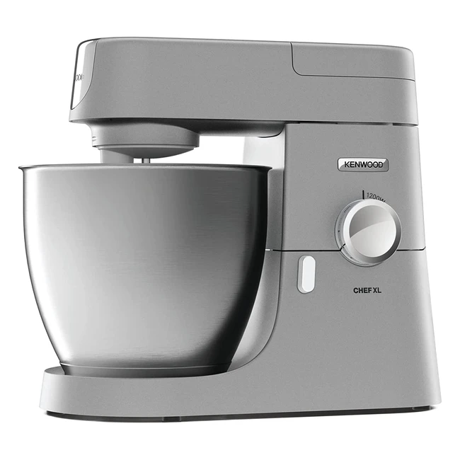 Impastatrice Planetaria Kenwood KVL4100S Chef XL - 1200W, Ciotola 67L, 3 Ganci di Miscelazione - Acciaio Argento