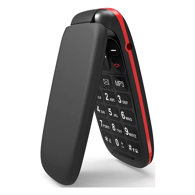 Ushining Flip Phone - Basic GSM Dual SIM, Lightweight, Simple, Unlocked, 18Black