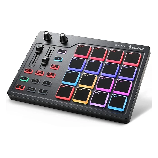 StarryPad Mini - Controller MIDI Pad Drum Pad Professionale con 16 Pad MIDI Out
