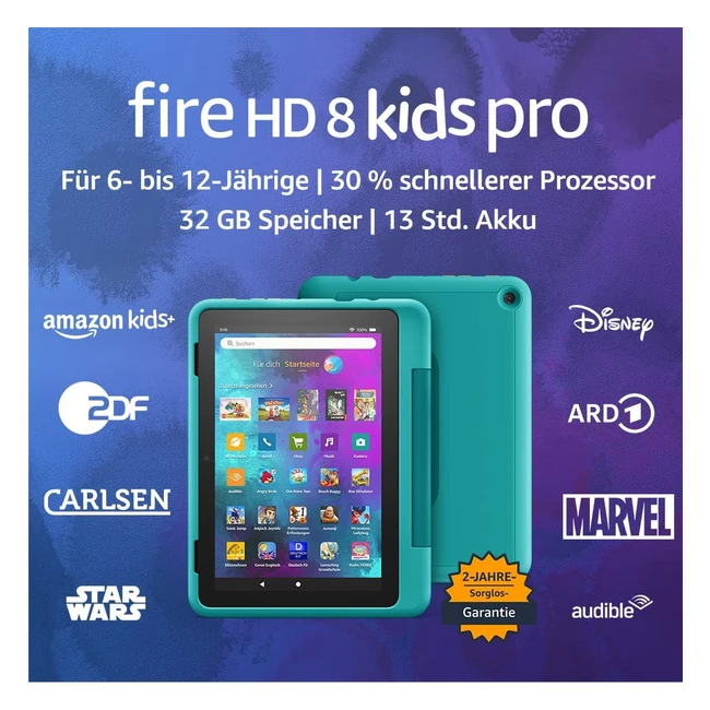 All-New Fire HD 8 Kids Pro Tablet - 30 Faster Processor 13 Hours Battery Life