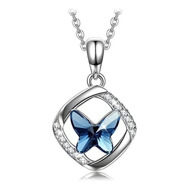 Collar Mariposa Plata Ley 925 con Cristal Austriaco y Circonita - Joya Elegante para Mujer