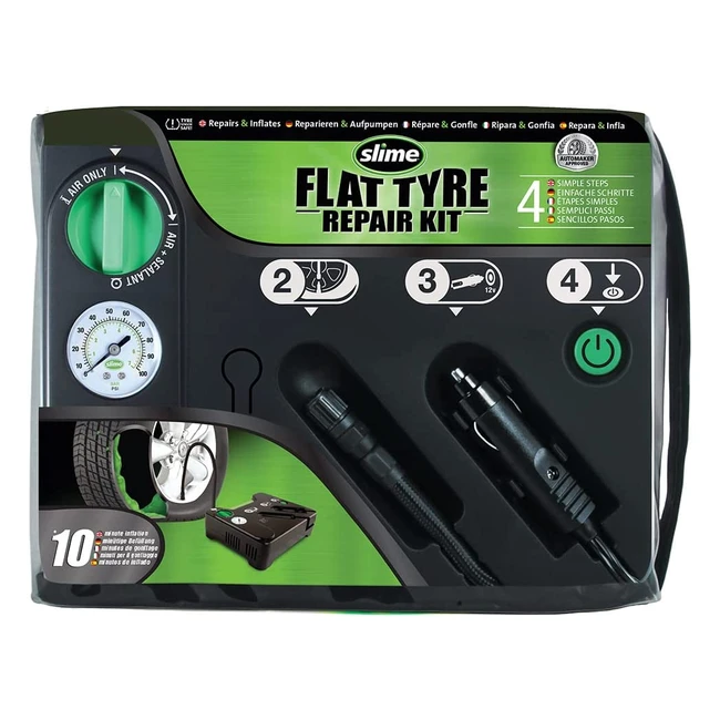 Kit antiforatura auto 50129 con sigillante e compressore - riparazione in 10 minuti