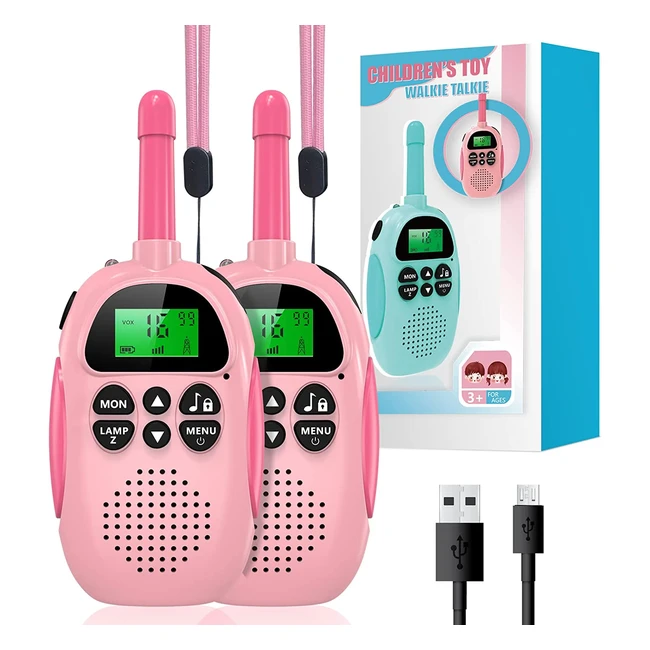Talkies Walkies Enfants Ushining Rechargeables 2 Voies 16 Canaux - Cadeau de Noël