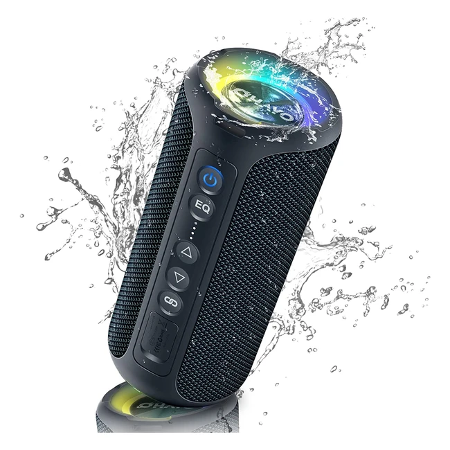 Ohayo Bluetooth Speaker - 40W Surround Sound, Enhanced Bass, Waterproof, LED Light - Perfect for Outdoor Activities