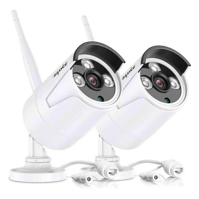 Sannce 30MP Wireless CCTV Camera - Expandable Weatherproof N48WHEV15MP NVR Com