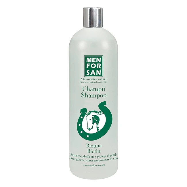 Shampoo Biotina per Cavalli Menforsan 1L - Rinforza e Rivitalizza il Mantello