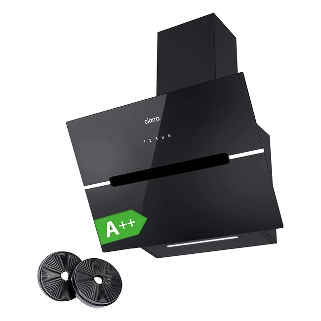 Cappa aspirante inclinata Ciarra CBBC6736F 60 cm classe A 650 m3h touch cont