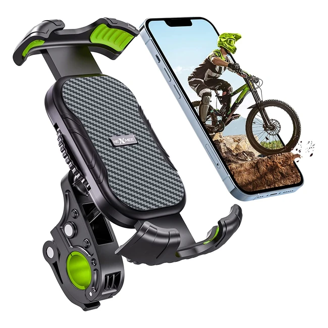 Nexmee Fahrrad Handyhalterung - Stabil & Stoßfest - Universal 360° Drehung - Für iPhone, Samsung & alle 45-70 Zoll Smartphones