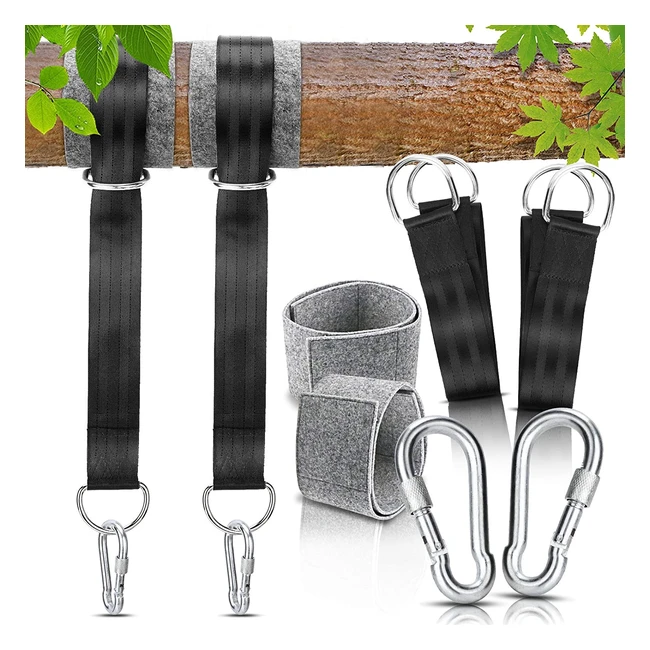 Cinghie per amaca all'aperto Gifort - 150cm - Fino a 550kg - Con gancio di protezione dell'albero