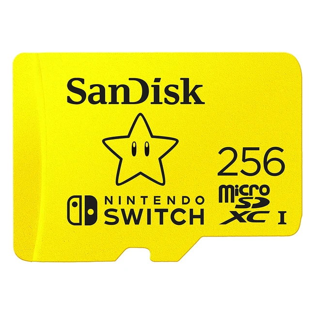 SanDisk microSDXC UHS-I Karte für Nintendo Switch - 256 GB V30 U3 C10 A1 - Schnelle Übertragungsgeschwindigkeit