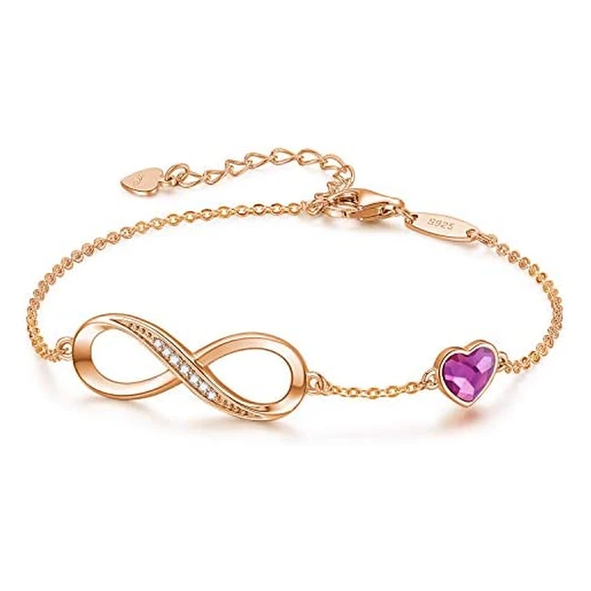 Bracciale Donna Argento 925 con Cuore Infinito e Cristalli - Louisa Secret