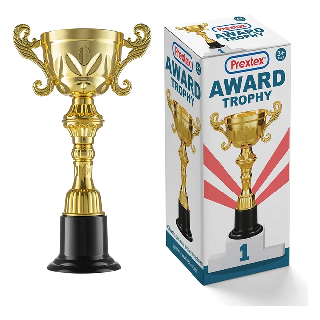 Prextex 10inch Gold Award Trophy - Honor Your Achievement with Style