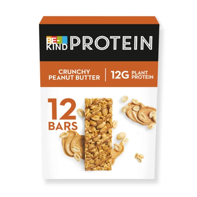 Bekind Proteinriegel Erdnuss - Glutenfrei, Pflanzliches Protein, 12x50g