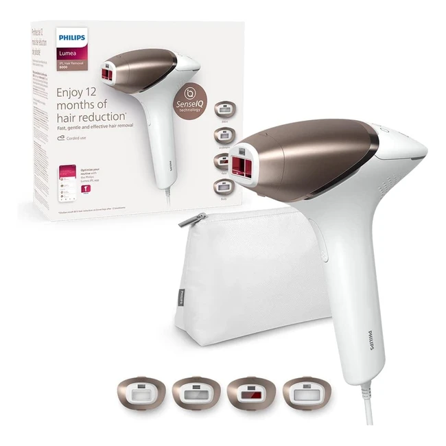 Philips Lumea IPL Haarentfernungsgert 8000 Serie - SenseIQ Technologie - Modell BRI94800